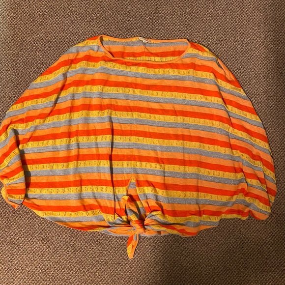 Anthropologie Tops - ANTHROPOLOGIE Fiets Voor 2 Striped Knit Sky Poncho S/M